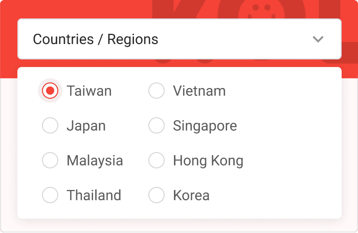 Filter by Country/Region